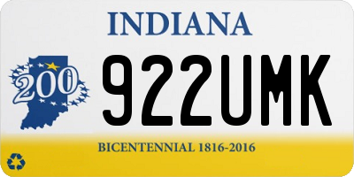 IN license plate 922UMK