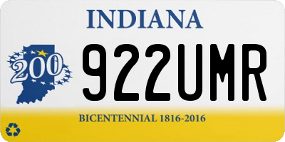IN license plate 922UMR