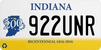 IN license plate 922UNR