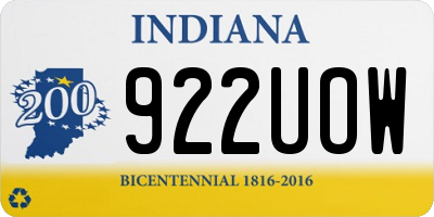 IN license plate 922UOW