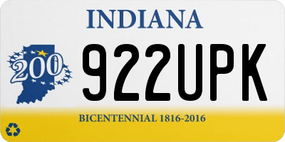 IN license plate 922UPK