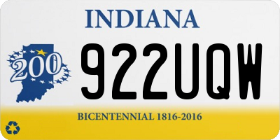 IN license plate 922UQW