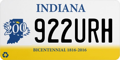 IN license plate 922URH