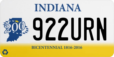 IN license plate 922URN