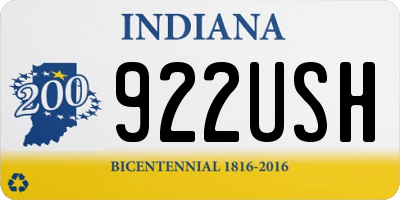 IN license plate 922USH
