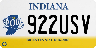 IN license plate 922USV