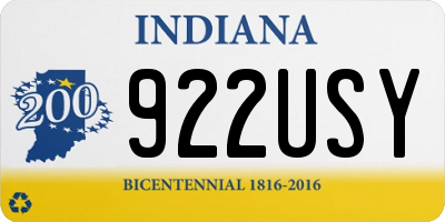 IN license plate 922USY