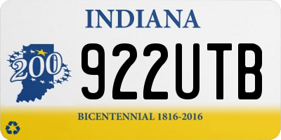 IN license plate 922UTB
