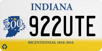 IN license plate 922UTE
