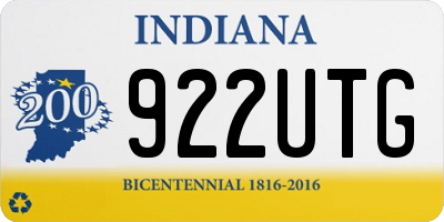 IN license plate 922UTG