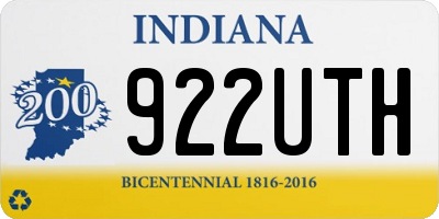 IN license plate 922UTH