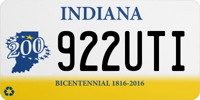 IN license plate 922UTI