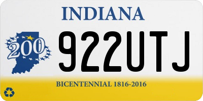 IN license plate 922UTJ