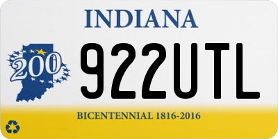 IN license plate 922UTL