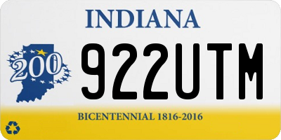 IN license plate 922UTM