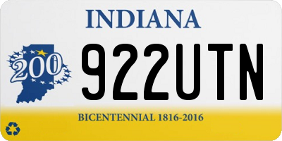 IN license plate 922UTN