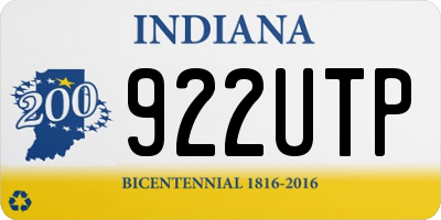 IN license plate 922UTP