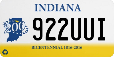 IN license plate 922UUI