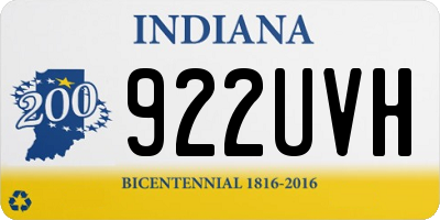 IN license plate 922UVH