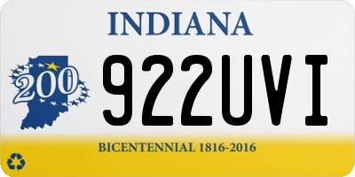 IN license plate 922UVI