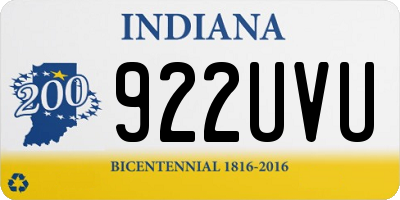 IN license plate 922UVU