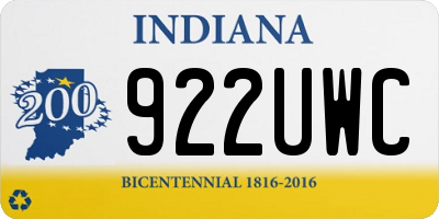 IN license plate 922UWC