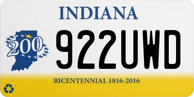 IN license plate 922UWD