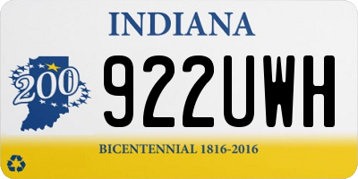 IN license plate 922UWH