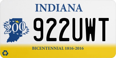 IN license plate 922UWT