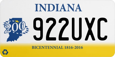 IN license plate 922UXC