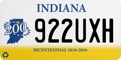 IN license plate 922UXH