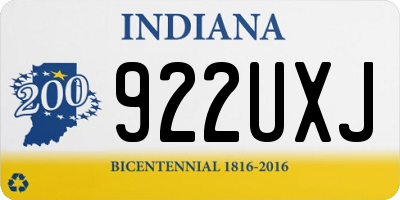 IN license plate 922UXJ