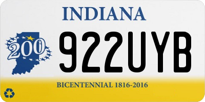 IN license plate 922UYB