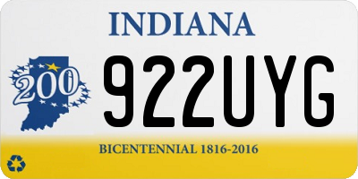 IN license plate 922UYG