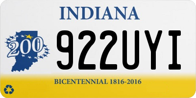 IN license plate 922UYI
