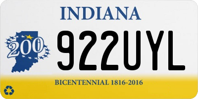 IN license plate 922UYL