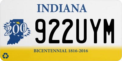IN license plate 922UYM