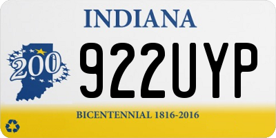 IN license plate 922UYP
