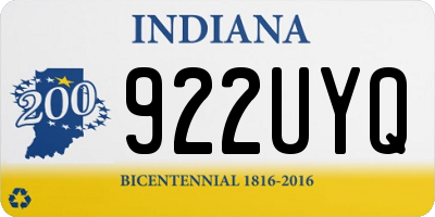 IN license plate 922UYQ
