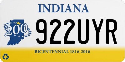 IN license plate 922UYR