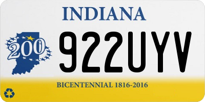 IN license plate 922UYV