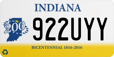 IN license plate 922UYY