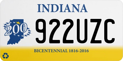IN license plate 922UZC