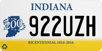 IN license plate 922UZH