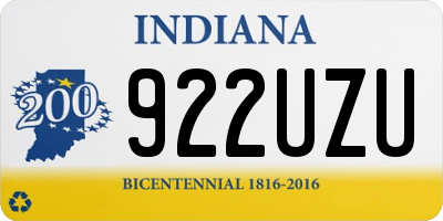 IN license plate 922UZU