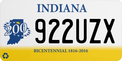 IN license plate 922UZX