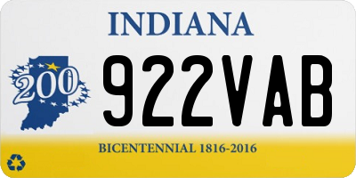 IN license plate 922VAB