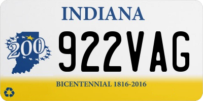 IN license plate 922VAG