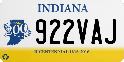IN license plate 922VAJ