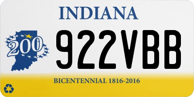 IN license plate 922VBB